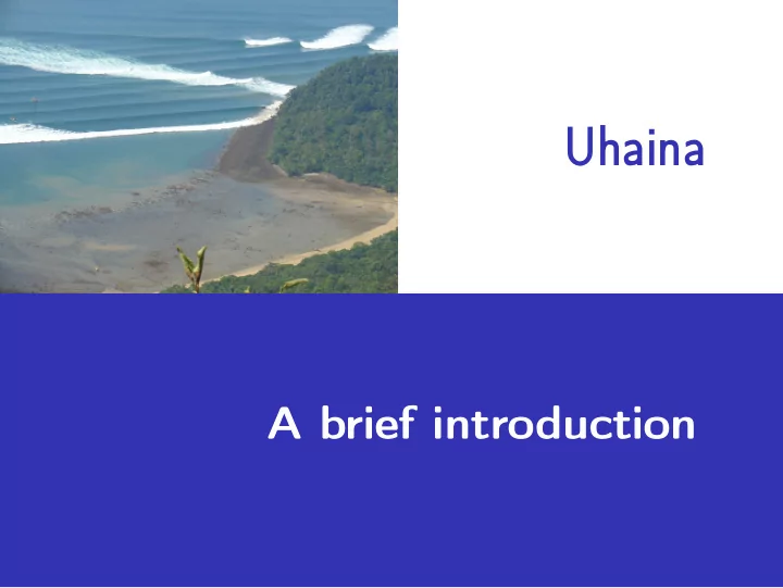 uhaina uhaina