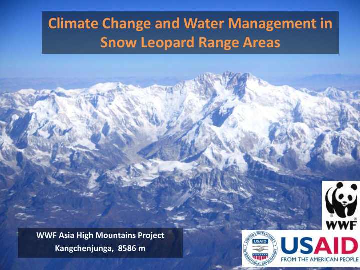 climate change and water management in