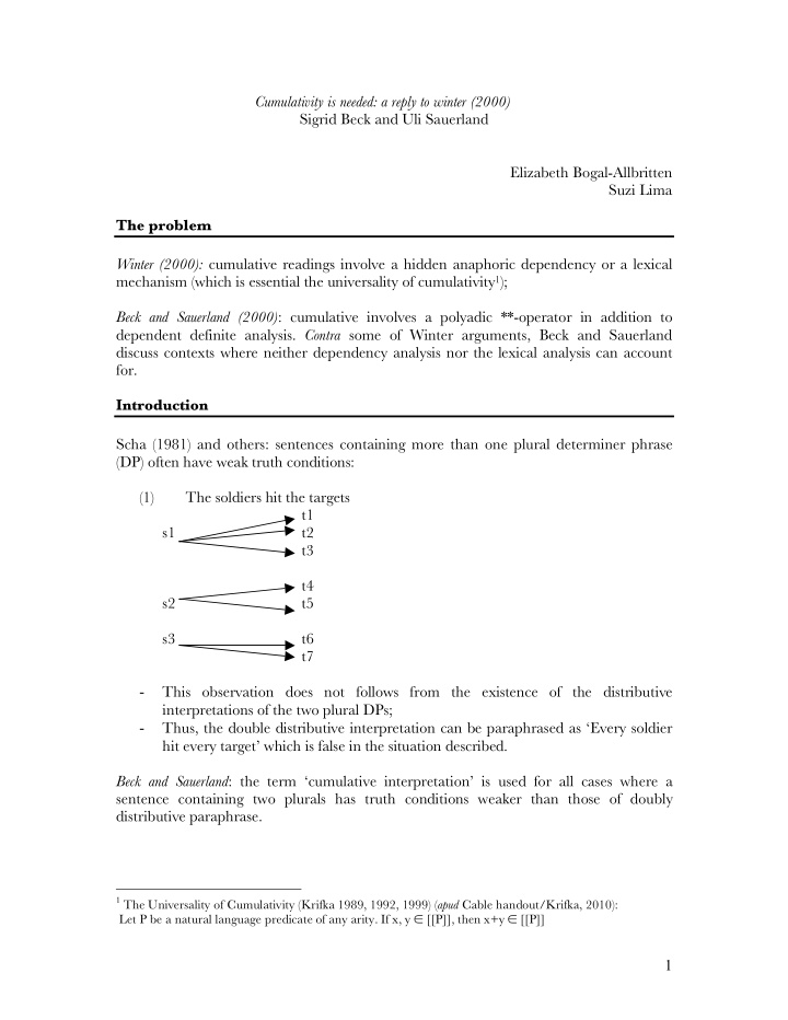 cumulativity is needed a reply to winter 2000 sigrid beck