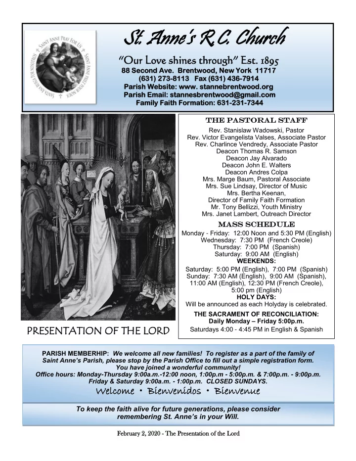 st anne s r c church rk 11717 our love shines through est