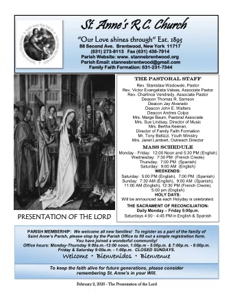 St. Annes R.C. Church rk  11717 Our Love shines through Est. 1895  88 S  Second Ave  Ave.