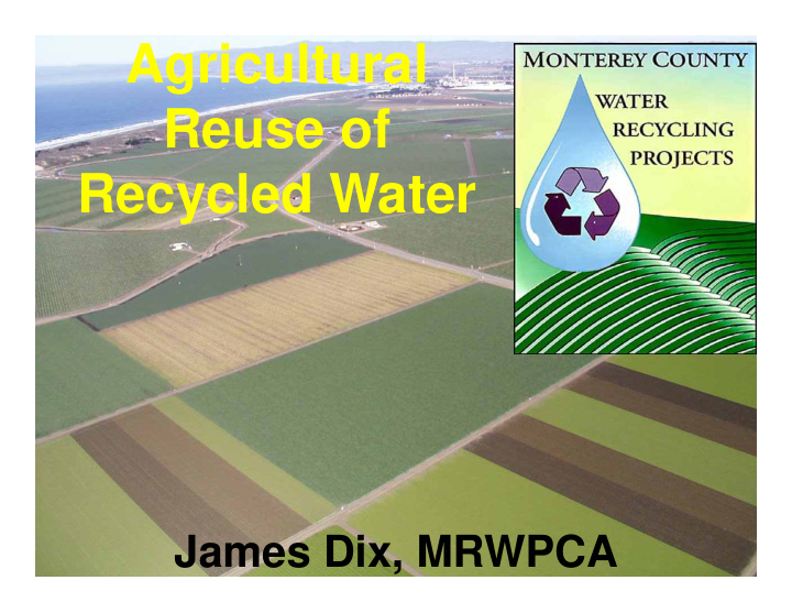 agricultural reuse of recycled water