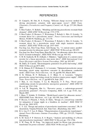 REFERENCES  [1]  D. Campolo, M. Sitti, R. S. Fearing, Efficient charge recovery method for
