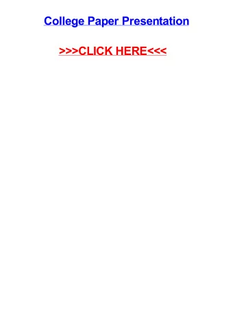 &gt;&gt;&gt;CLICK HERE&lt;&lt;&lt;  College paper presentation North Hertfordshire write my course