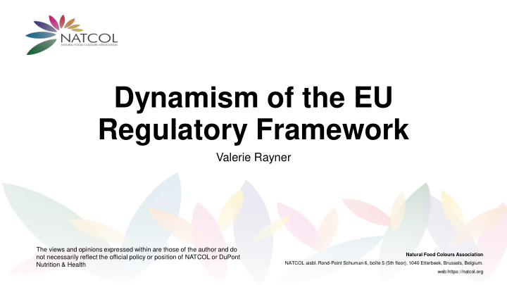 dynamism of the eu regulatory framework