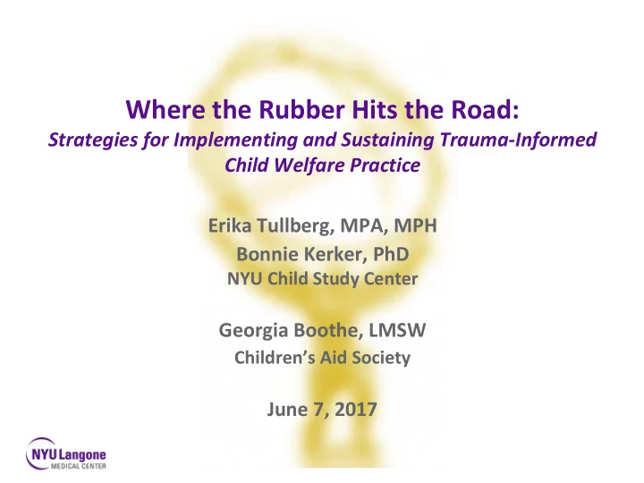 where the rubber hits the road