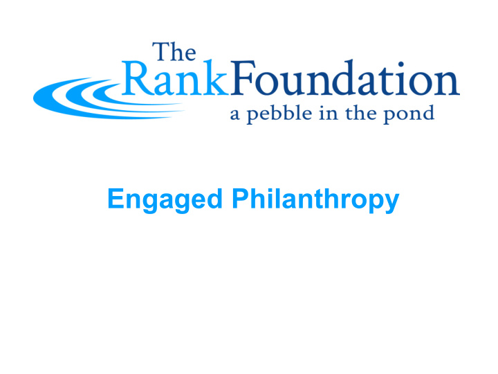 engaged philanthropy engaged philanthropy