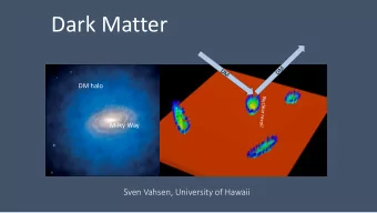 Dark Matter  M  DM  D  DM halo  Nuclear recoil  Milky Way  Sven Vahsen, University of Hawaii