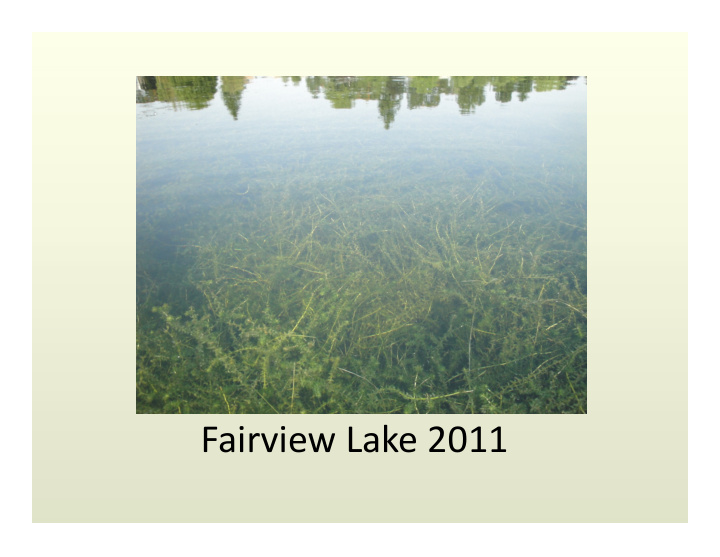 fairview lake 2011 annual members meeting