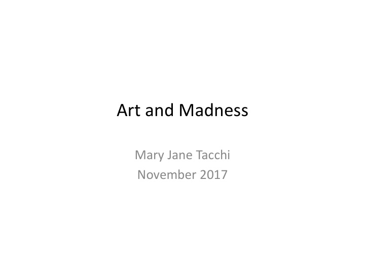 art and madness