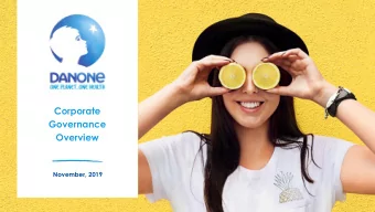 Corporate  Governance  Overview  November, 2019  I  1 I  Todays attendees  Michel LANDEL  Lead