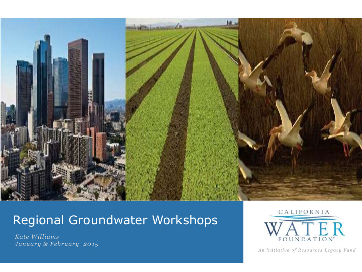 regional groundwater workshops