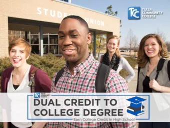 Dual Enrollment is  Taking courses at  a TCC campus in  Fulfilling high  a morning  school