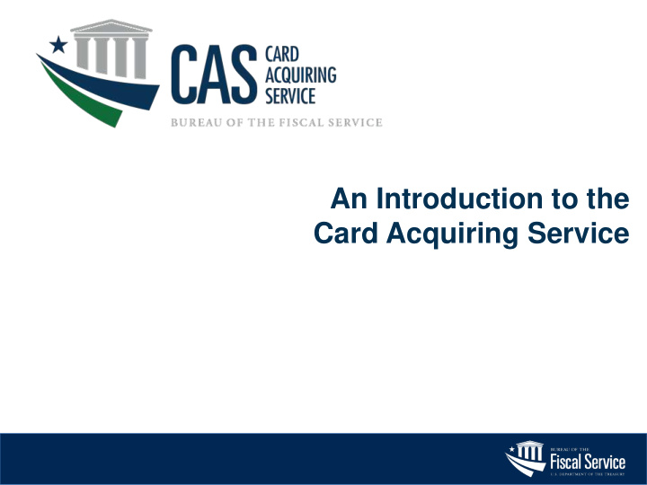 an introduction to the card acquiring service