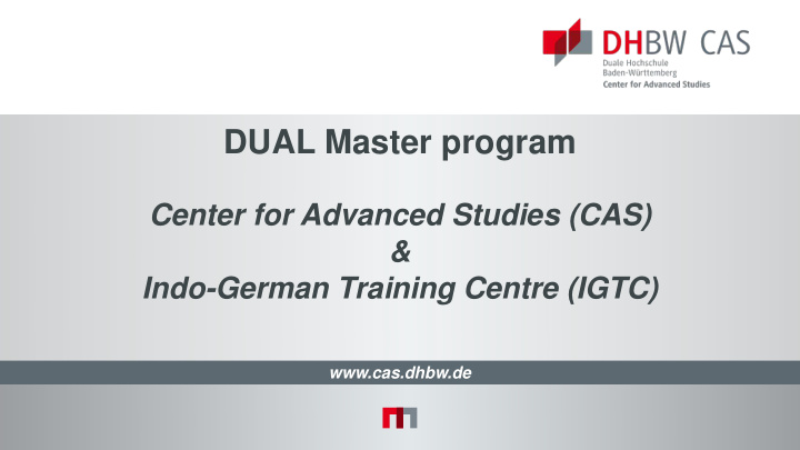 dual master program