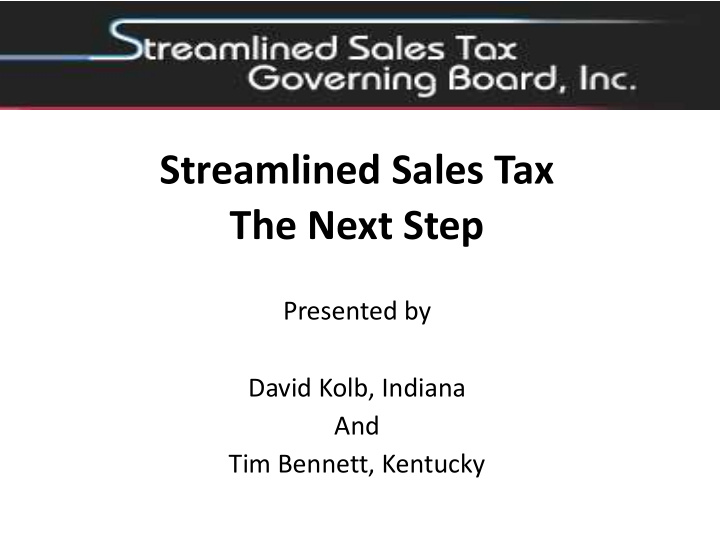 streamlined sales tax the next step