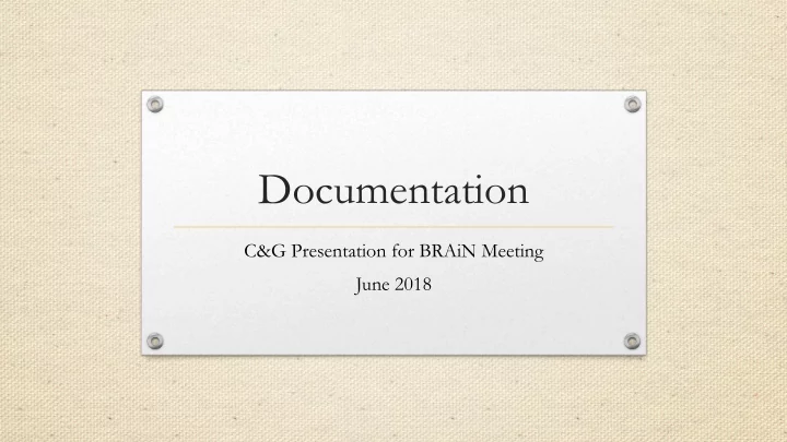 documentation