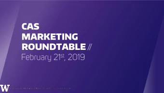 CAS  MARKETING  ROUNDTABLE  AGENDA  Introductions  Name, department, role    CAS updates