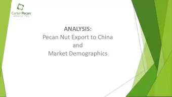 and  Market Demographics  CHINA RETAIL MARKET:  CONSUMERS TODAY AND THE FUTURE  INSHELL  PECAN