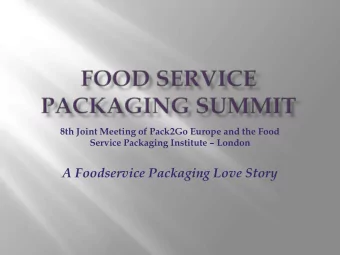 A Foodservice Packaging Love Story Born under the impulse of the radical chic culture.  A
