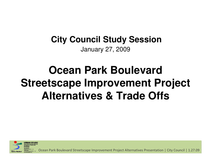 ocean park boulevard streetscape improvement project