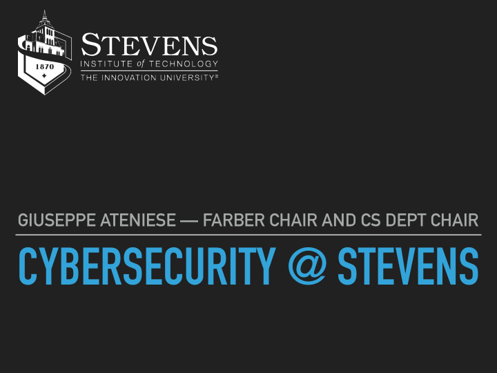 cybersecurity stevens