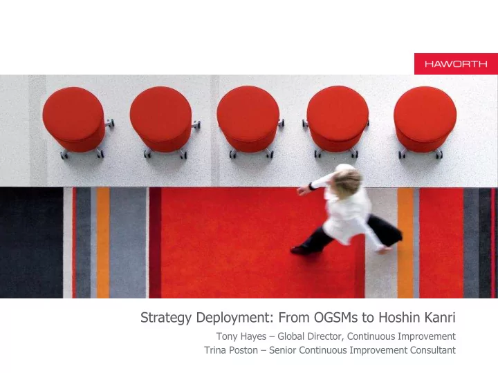 strategy deployment from ogsms to hoshin kanri