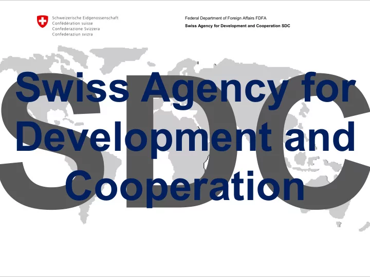 swiss agency for development and