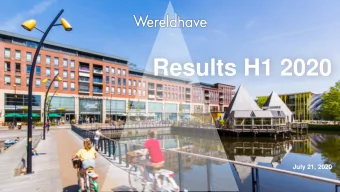 Results H1 2020  July 21, 2020  Table of contents  1. Introduction &amp; highlights  2. Results  3.