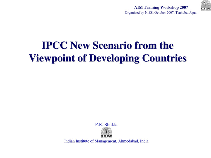 ipcc new scenario from the ipcc new scenario from the