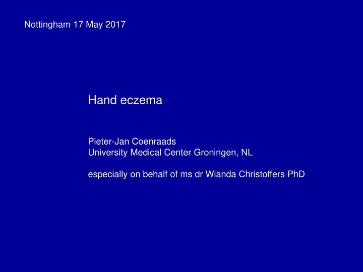 hand eczema