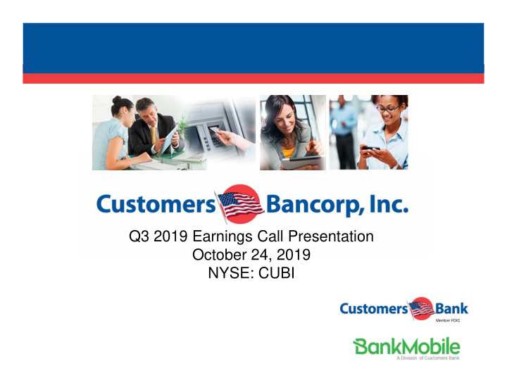q3 2019 earnings call presentation october 24 2019 nyse