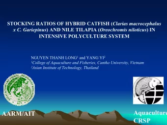 Aquaculture  AARM/AIT  CRSP  INTRODUCTION  Hybrid catfish has become one of the most popularly