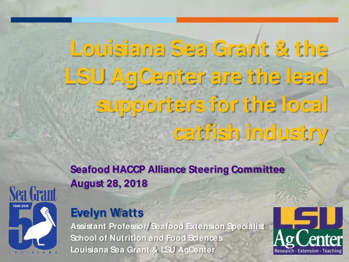 louisiana sea grant the lsu agcenter are the lead