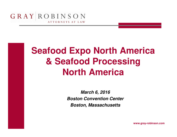 seafood expo north america seafood processing north