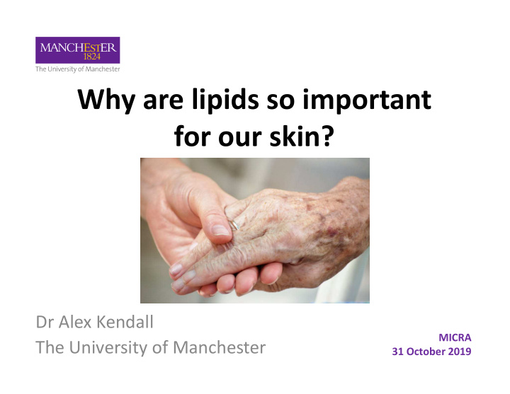 why are lipids so important for our skin