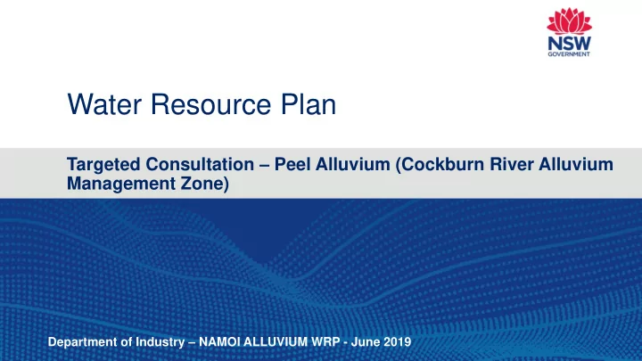 water resource plan