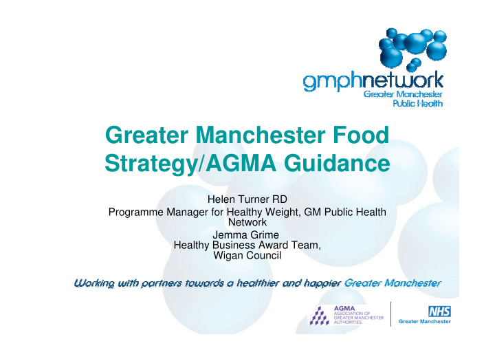 greater manchester food strategy agma guidance