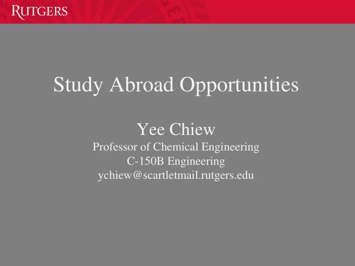 study abroad opportunities
