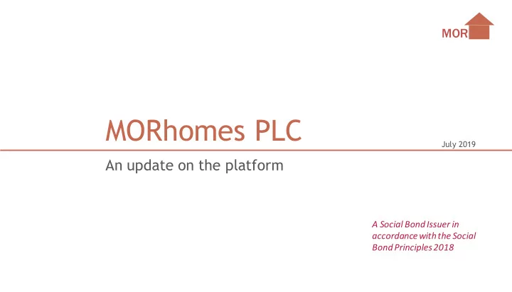 morhomes plc
