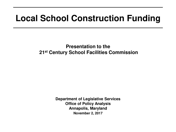local school construction funding