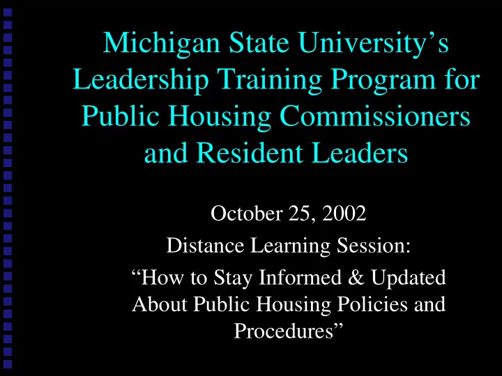 michigan state university s leadership training program