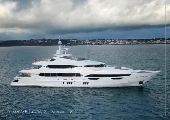 Princess AVK  |  47.25m/155  |  Sunseeker  |  2016  Main Salon  Main Salon Aft  Formal Dining