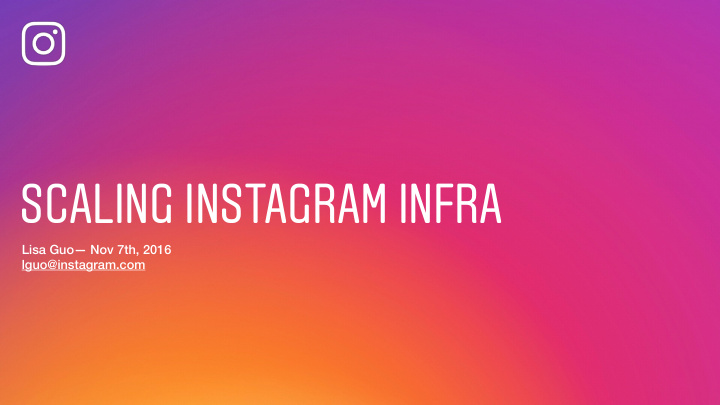 scaling instagram infra