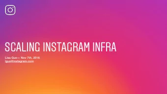 SCALING INSTAGRAM INFRA  Lisa Guo Nov 7th, 2016  lguo@instagram.com  INSTAGRAM HISTORY 2012/4/3