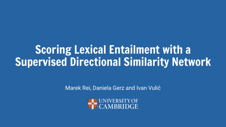 scoring lexical entailment with a supervised directional