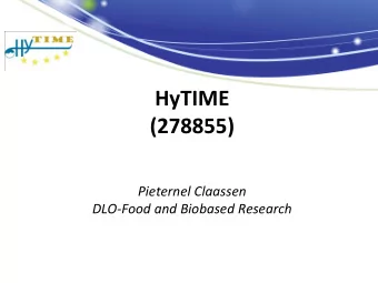 (278855)  Pieternel Claassen DLO-Food and Biobased Research  Project &amp; Partnership description