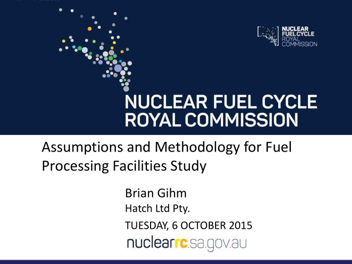 assumptions and methodology for fuel