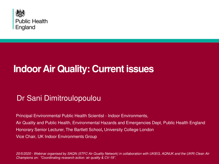 indoor air quality current issues
