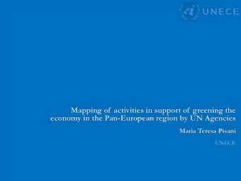 Mapping of  activities in support of  greening the  economy in the Pan-European region by UN